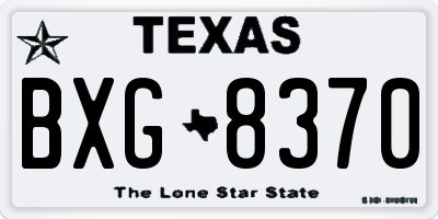 TX license plate BXG8370