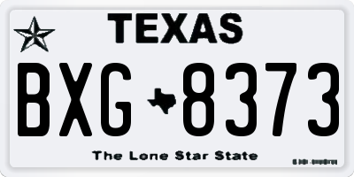 TX license plate BXG8373