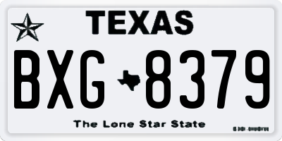 TX license plate BXG8379