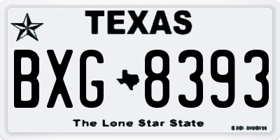 TX license plate BXG8393