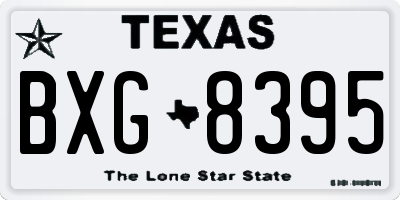 TX license plate BXG8395