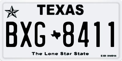TX license plate BXG8411