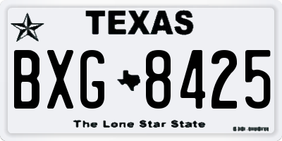 TX license plate BXG8425