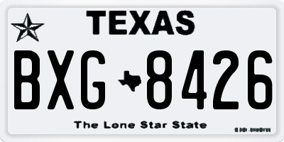 TX license plate BXG8426