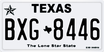 TX license plate BXG8446