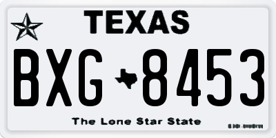 TX license plate BXG8453