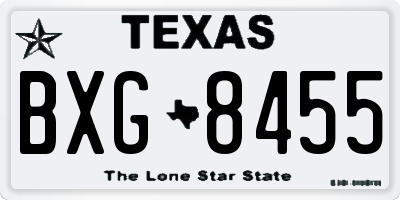 TX license plate BXG8455