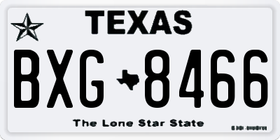 TX license plate BXG8466
