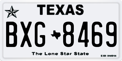 TX license plate BXG8469