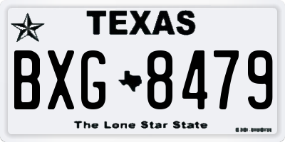 TX license plate BXG8479
