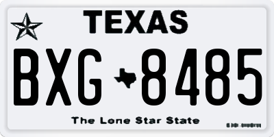 TX license plate BXG8485