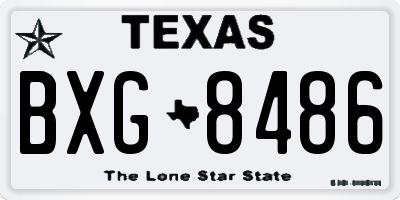 TX license plate BXG8486