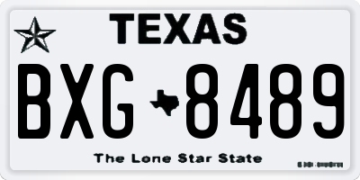 TX license plate BXG8489