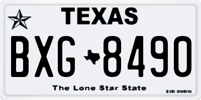TX license plate BXG8490