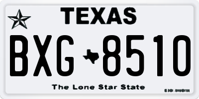 TX license plate BXG8510