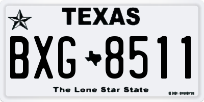 TX license plate BXG8511