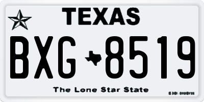 TX license plate BXG8519