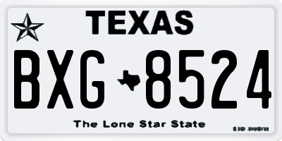 TX license plate BXG8524