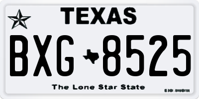 TX license plate BXG8525