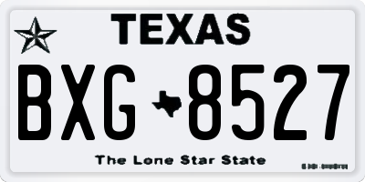 TX license plate BXG8527