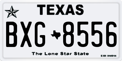TX license plate BXG8556