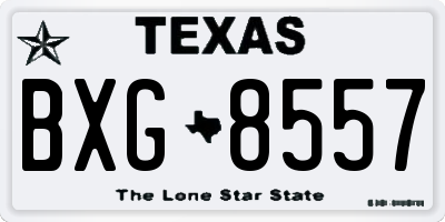 TX license plate BXG8557