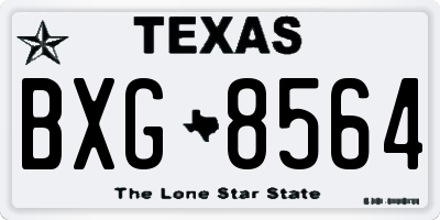 TX license plate BXG8564