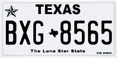 TX license plate BXG8565