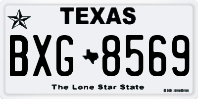 TX license plate BXG8569