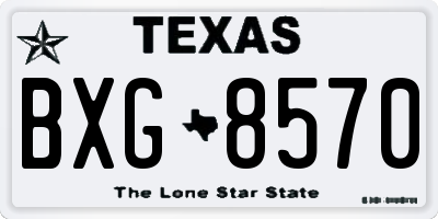 TX license plate BXG8570
