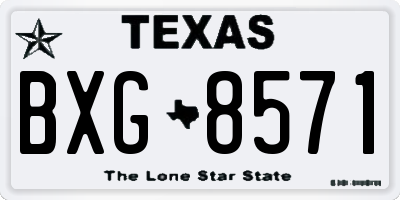 TX license plate BXG8571