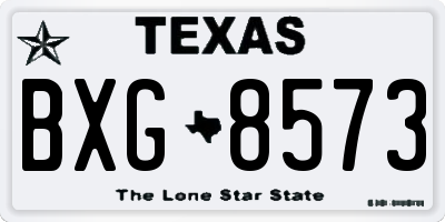 TX license plate BXG8573