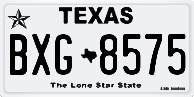 TX license plate BXG8575