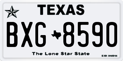 TX license plate BXG8590