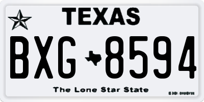 TX license plate BXG8594