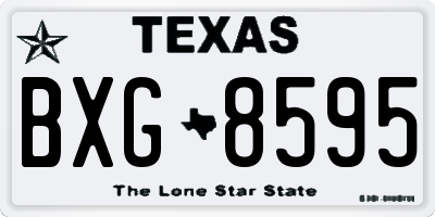 TX license plate BXG8595