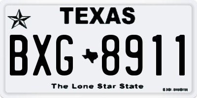 TX license plate BXG8911