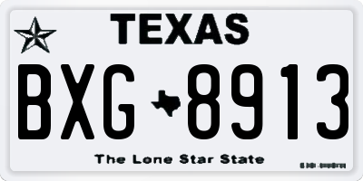 TX license plate BXG8913