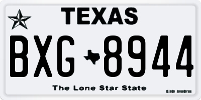 TX license plate BXG8944