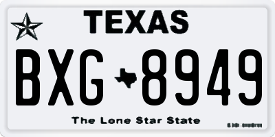 TX license plate BXG8949