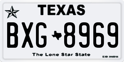 TX license plate BXG8969