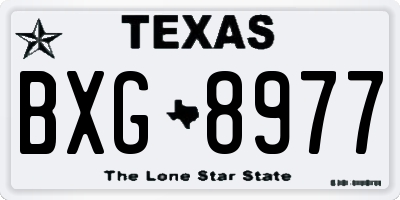 TX license plate BXG8977