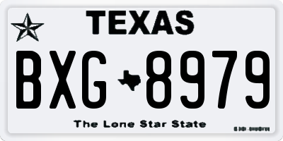 TX license plate BXG8979