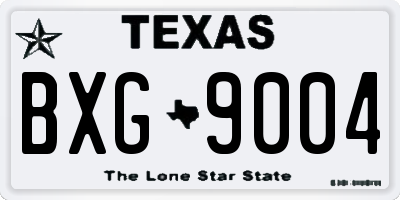 TX license plate BXG9004