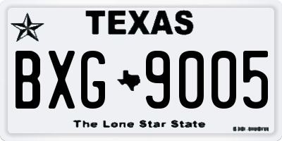 TX license plate BXG9005