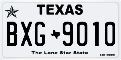 TX license plate BXG9010