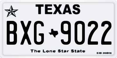 TX license plate BXG9022