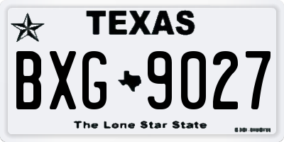 TX license plate BXG9027