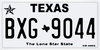 TX license plate BXG9044