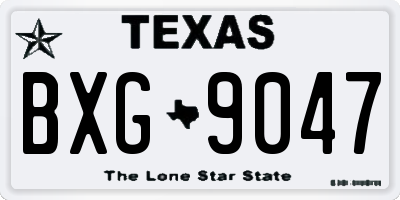 TX license plate BXG9047